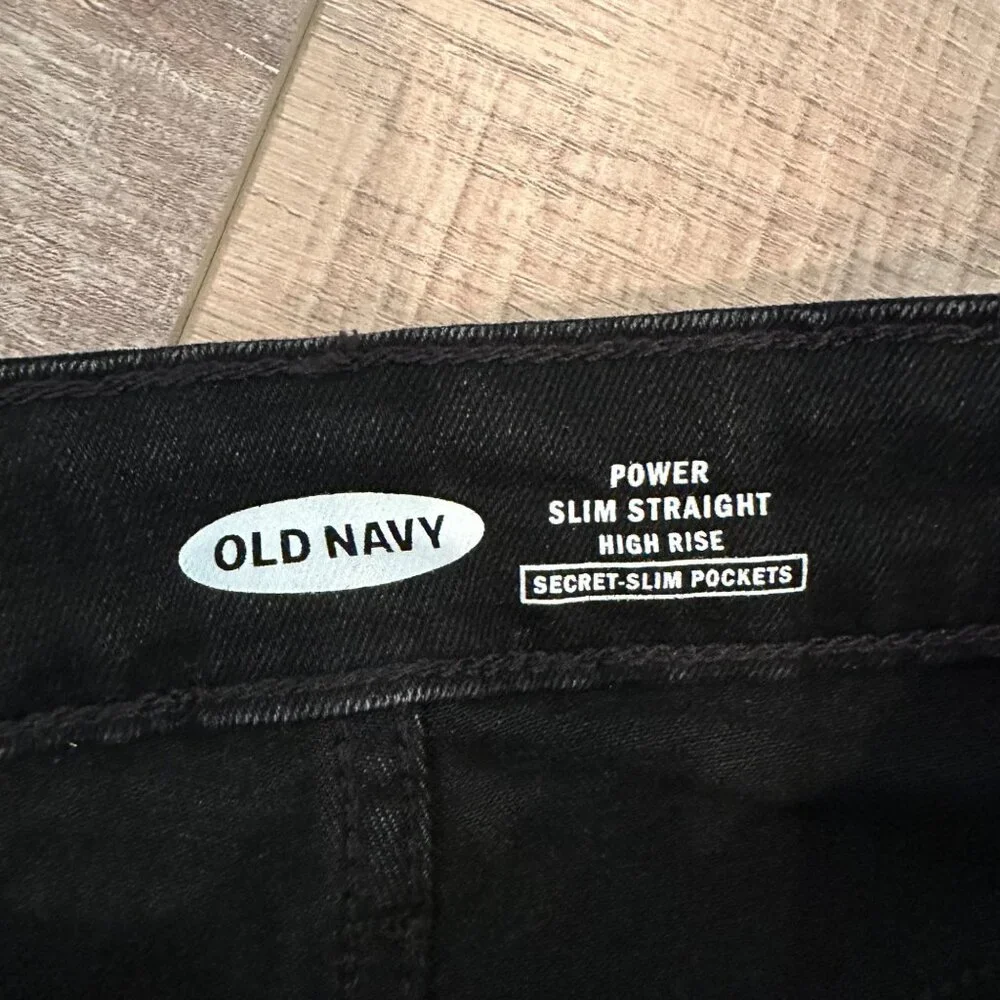 OLD NAVY POWER SLIM STRAIGHT HIGH RISE PANTS NEW SIZE 6 JEANS - Picture 8 of 10